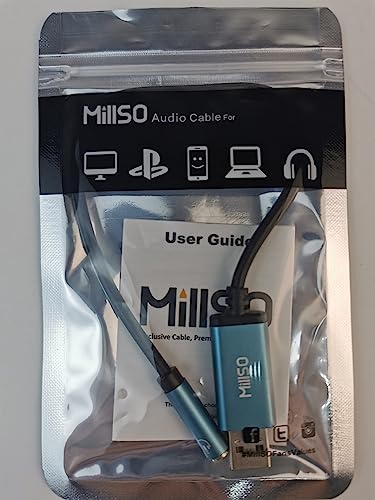 MillSO Adattatore da jack a USB, scheda audio USB
