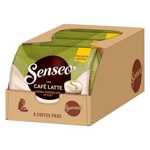 Senseo Café Latte Dubai Chocolate Style Pads, 4 x 8 Drinks, 32 Coffee Pads