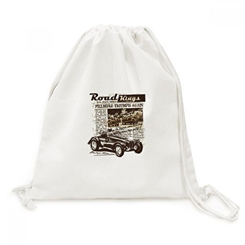Sac à cordon Classic Cars en toile pour ranger vos affaires de voyage