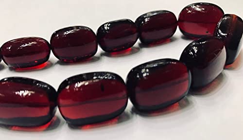 Perles en quartz hydro rubis 13x18mm lisses pour enfilage facile