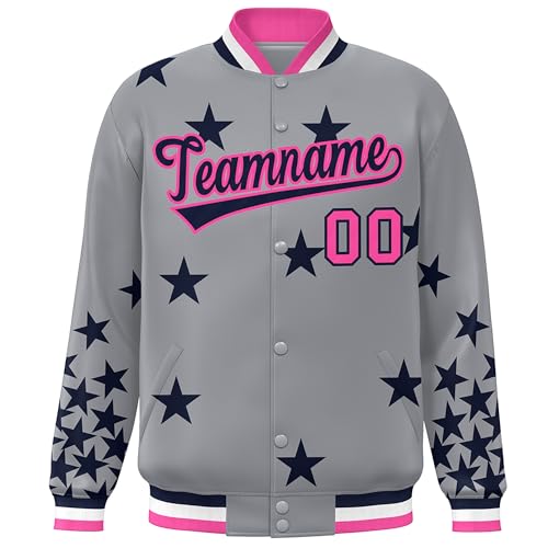 KXK Custom Men/Women/Youth Baseball Jacket Windreaker Letterman Bomber Coat Personalized Stitched Text Logo