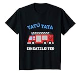 Kinder Feuerwehr T-Shirt Feuerwehrauto Einsatzleiter Feuerwehrshirt T-Shirt