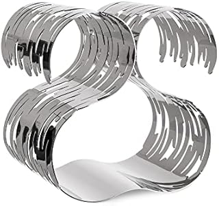 Alessi BM03 Bark Bottle Rack 18/10 Stainless Steel Mirror Polished, Silver, 19 x 15 x 19 cm