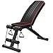 DSHUJC Banc de Musculation réglable, Tabouret haltère, Bancs de Musculation pour l'entraînement Complet du Corps Banquette Pliable inclinée/déclinée, Convient pour Home Gym