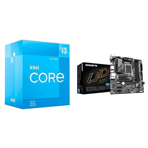 Intel Core i3-12100F Desktop Processor + GIGABYTE B760M DS3H AX