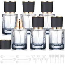 Teenyyou 6 Pcs 30/50/100ml Empty Glass Perfume Bottles Bulk Pack for Perfume Makers Refillable Atomizer Cologne Bottles DIY Vintage Fragrance Packaging Glass Bottling Supplies Black,30 ml