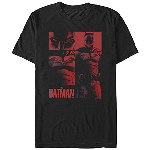 Warner Brothers Batman Panel Con Young Men's Short Sleeve Tee Shirt, Black, Medium