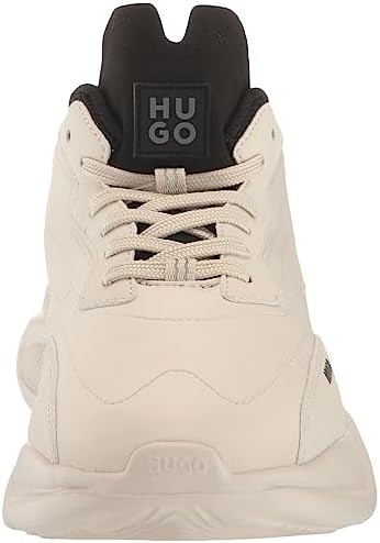 HUGO Leon Modern Running Sneaker in Shiny Nylon Finish Light Silver | Image 1
