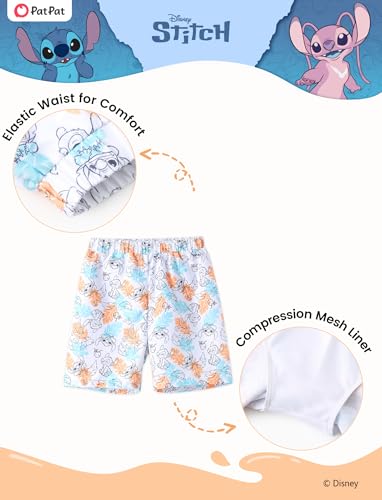 Image of Disney Marvel Spiderman Swimsuit Rash Guard Shirt & Swim Trunks Stitch Boys Swim Set UPF 50+ Summer Kids Bathing Suit 3M-13T
