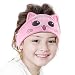 iClever Kids Headphones Girls - Sleeping Headphones for Kids, Comfortable Fleece Headband, Removable Speakers, Washable Headband, Volume Limiting, Tangle-Free Wires - Childrens Headphones, Pink