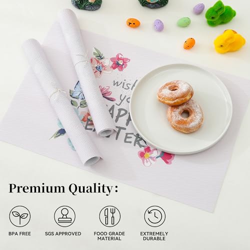 Leetaltree Easter Placemats Easter Flowers Set Of 4 thumb #1