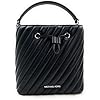 Michael Kors Suri Umhängetasche, gesteppt, vegan, Kunstleder, mittelgroß, Schwarz, schwarz, Medium