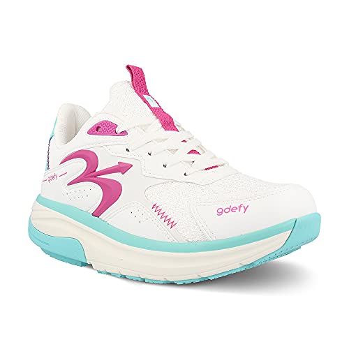 Gravity Defyer Women's G-Defy Energiya 8 W US - Hybrid VersoShock Performance Shock-Absorbing Cross-Trainer Shoes White,Pink