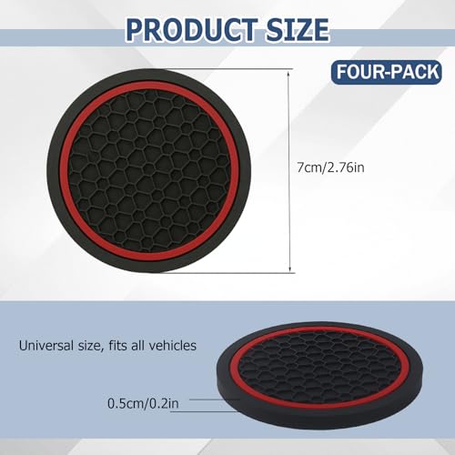 Portavasos para carro 4 piezas con base antideslizante miniatura 2