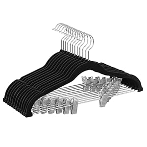 SONGMICS Samt Rockbügel 12er Set CRF12B