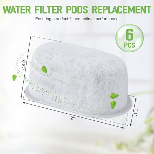 Coffee Maker Water Filter Replacement For GE Cafe Drip Coffee Maker UNIV1CFLTR6PK Carbon Coffee Filter G7CDABSSTSS, G7CDAASSTSS, C7CDAAS3PD3, C7CDAAS4PW3, 6 Pcs