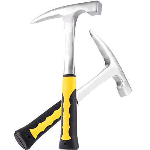 Kohand 32 Oz 12 Inch Rock Pick Hammer, Geological Rock Hammer Portable Masonry Tools With Pointed Tip + Tpr Rubber Shock Reduction Grip #TOP4
