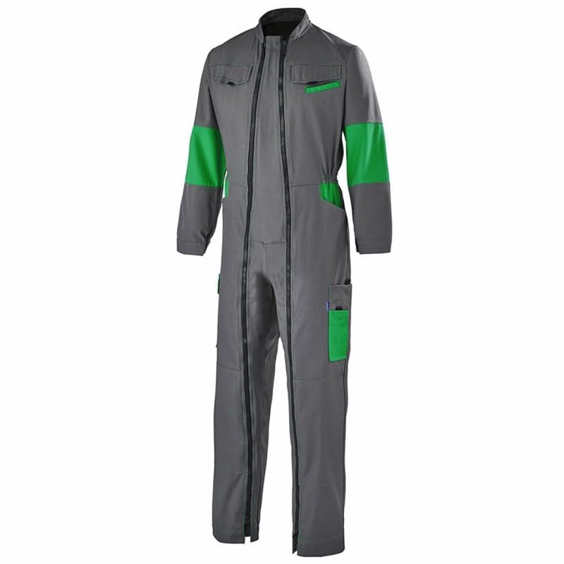 Combinaison de Travail 2 Zip Coton Majoritaire Facity L - Gris/Vert