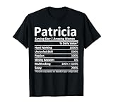 Patricia Nutrition Cadeau de No�l amusant avec nom personnalis� T-Shirt