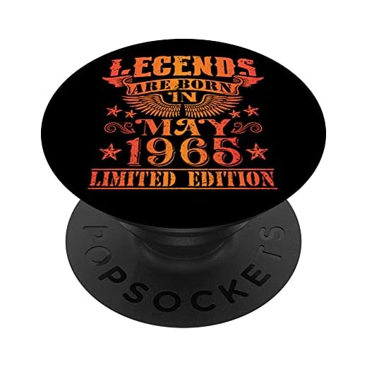 Cumpleaños Mayo 1965 Edición Limitada Regalo Legend May PopSockets PopGrip Intercambiable
