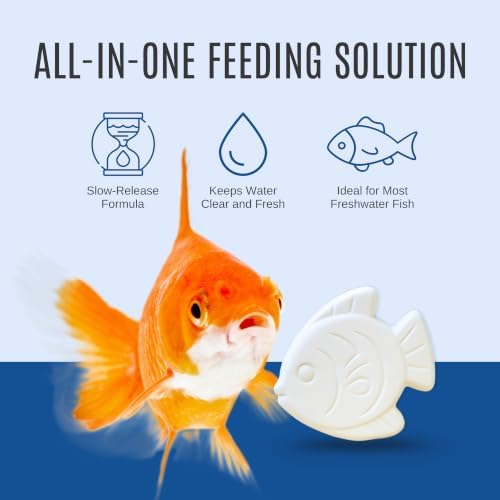 Vacation Feeder for Aquarium - 7 Day Feeder Fish Vacation Feeding Block - Slow Release Fish Food for Betta, Goldfish & Tropical Fish - Aquatic Pet Tank Food (1 Pack of 2 Blocks) - 2