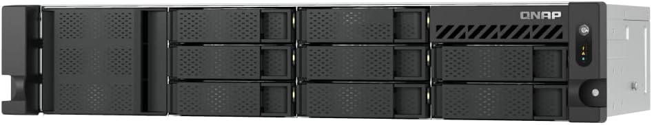 QNAP TS-855eU-8G-US 8 Bay High-Speed 2U Short-Depth rackmount NAS with Dual-2.5GbE, Intel Atom CPU, 8GB DDR4 Memory and 8-core Computing Power for Optimized virtualization (Diskless)