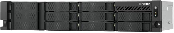 QNAP TS-855eU-RP-8G-US 8 Bay High-Speed 2U Short-Depth rackmount NAS with Dual-2.5GbE, Intel Atom CPU, Redundant 300W PSU, 8GB DDR4 Memory and 8-core Computing Power (Diskless)