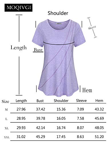 Moqivgi Workout Clothes For Women Tops Short Sleeve Gym Tshirts Activewear Cute Plain Basic Performance Shirts Juniors Quick Dry Moisture Wicking Exercise Tees Green Large #TOP5