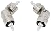 MERIVILLE Hinged Elbow Connector - Designed for Bay Window Curtain Rods or Corner Drapery Rods up to 1-inch Diameter, 2 Pcs (Satin Nickel)