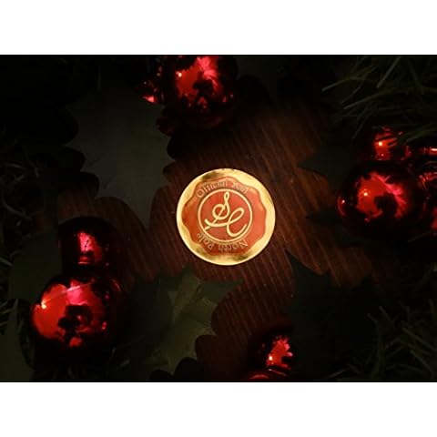 LPS Pack of 10 gold and red santa claus christmas north pole seal stickers Cover