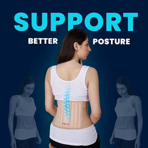 Image of Orthowala LS Support Belt for Back Support Pain Reliever Enhance Back Posture - Size-XL- 41 to 44 Inches - Beige color