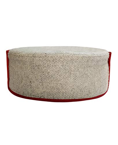 Image of Vastraa Fusion Himachali Topi for Men | Nepali Headwear | Traditional Kullu Cap | Pahadi Topi | Kashmiri Hat | Wool Handcrafted Ethnic Wear