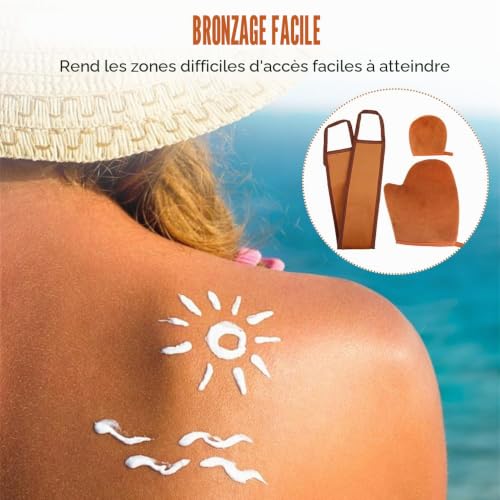 AetherAurora 3 Pièces Gant Applicateur Autobronzant, Marron – vue 7