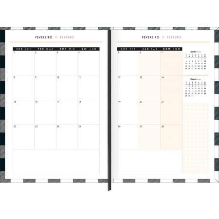 Planner Costurado West Village 2018, Tilibra 2019, Pacote de 4