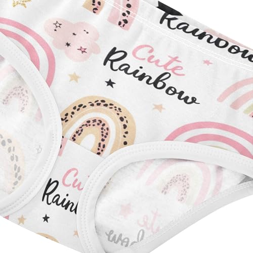 Pastel Rainbows Leopard Print Girls Underwear Toddler 2t Cotton Girl Panties Cute Bright Underpants Briefs4