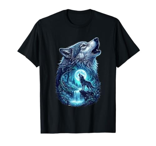 Image of Howling At The Moon Wolf, Wolves Lover T-Shirt