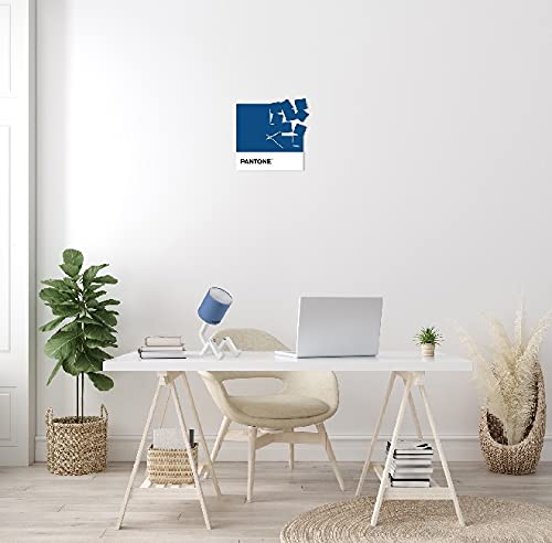 Reloj decorativo de metal Pantone Fly Away azul, complemento moderno para paredes de casa 3
