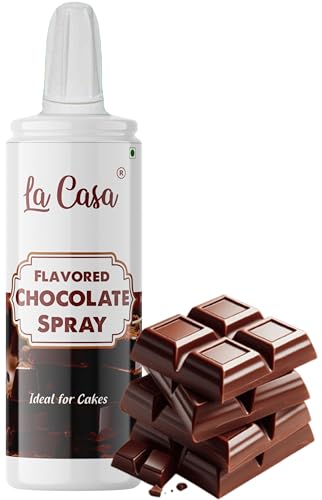 Image of La Casa Flavored Puff Spray - Belgian Chocolate | Edible Flavored Phus Phus Ideal for Cake Decoration & Garnishing | 100g |