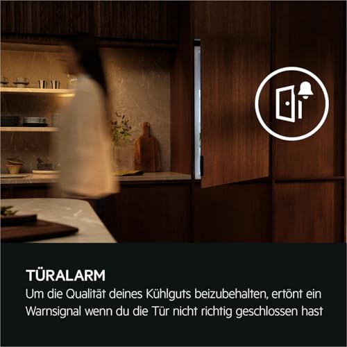 AEG Einbau-Kühlschrank 88cm mit 4-Sterne-Gefrierfach, Serie 5000 OptiSpace: 1x vielfach verstellbare & 1x teilbare Glasablage, großer Kühl- (104L) & Gefrierraum (14L), LCD-Display, Festtür, TSF5O88WDF