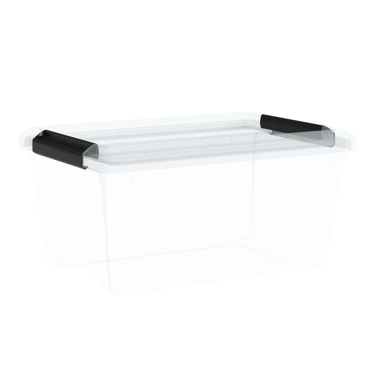 10 Contenitori Iris Ohyama 1,4L Trasparenti - Scatole Impilabili Con Chiusura A Scatto Per Ufficio - Foto 4