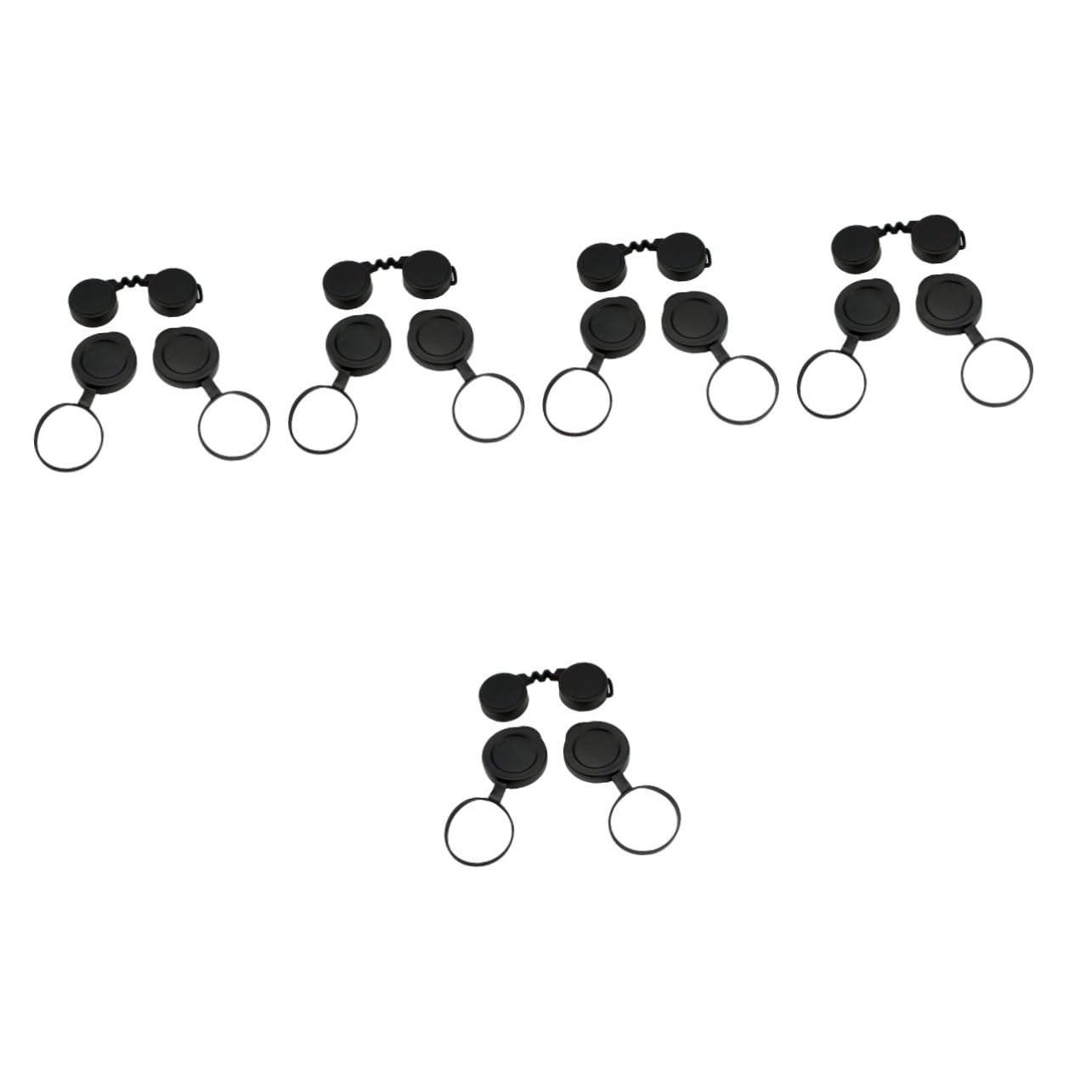 Cubiertas de lentes de objetivo de caucho para prismáticos DOITOOL 8