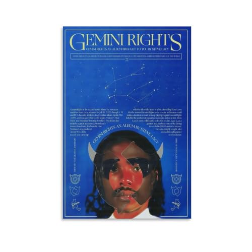 EOQIFJM Steve Lacy - Gemini Rights Canvas Poster Mural Decor Printing Picture Painting Living Room Hallway Decor Unframe-style 12x18inch(30x45cm)