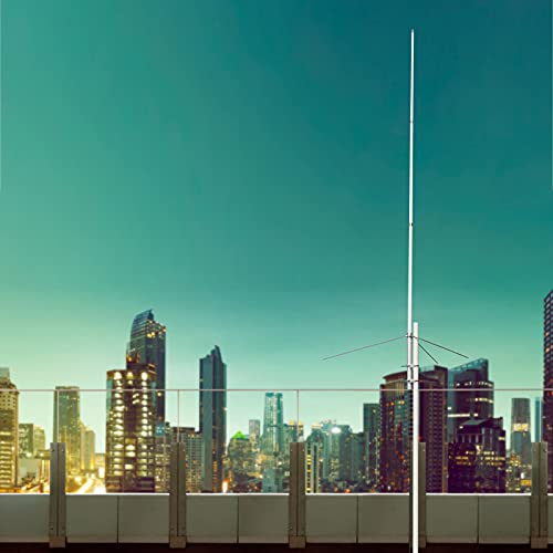 Uayesok Amateur Base Antenna Dual Band 2M/70Cm 7.2Ft Fiberglass Mobile Radio Antenna Vertical Base Station Antenna 5.5/8.5Dbi So239 Connector For Repeater System Radio Scanner Vehicel Truck #TOP1