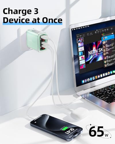 USB-C Ladegerät von ACEFAST 65W, Schnellladegerät mit GaN Technologie