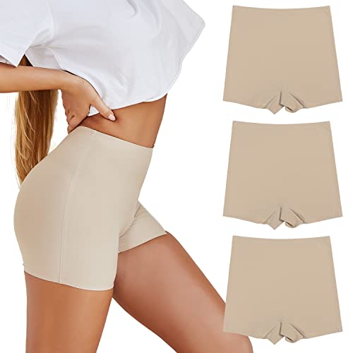 Image of SHARICCA BoyShorts Panties for Women Seamless Soft Boy Shorts Underwear Short Boxer Briefs Anti Chafing Multiple Pack