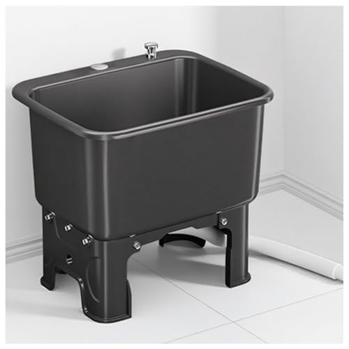FloorStanding Multipurpose Mop Sink with Drain Kit Portable Utility Laundry Tub HighCapacity Slop Sink for Home & Commercial Use Ideal for Cleaning and Washing