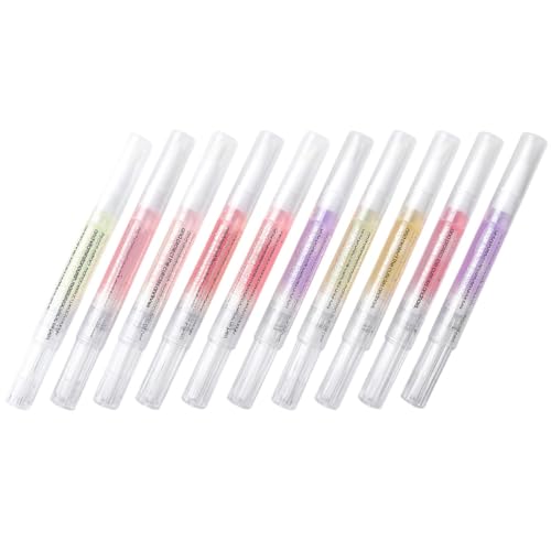 CLISPEED Lápices Nutritivos para Cutículas 10 Unidades Bolígrafos Hidratantes y Reparadores para Uñas Aceite Transparente para Manicura Cuidado y Fortalecimiento de Cutículas Uso