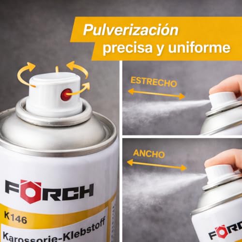 Miniatura 5 de Cola De Contacto En Spray Förch, Pegamento En Spray Ideal Para Tapicería Coche, Espuma, Tela, Madera, Metal Y Hormigón - 1 Unidad