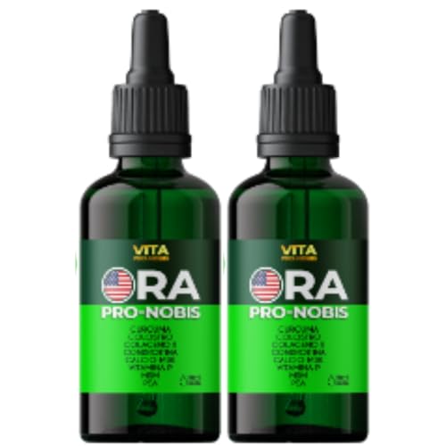 KIT 2 FRASCOS VITA ORA PRO NOBIS - VITA PRO NOBIS 30ML COM CURCUMA - VITAMINA K2 - COLAGENO II OBS:
