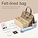 Lckaey Purse Organizer for Hermes birkin bag 35 Felt organizer insert Y013M Pull beige-L